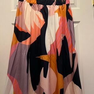 SHEIN Colorful Abstract A-Line Skirt